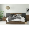 thumbnail image 1 of Nexera 4-Piece Bedroom Set With Bed Frame, Headboard, Extension Panels & Nightstand In Queen|Truffle & Black, 1 of 5