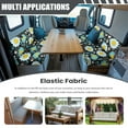 thumbnail image 3 of XYZCANDO Floral RV Dinette Cushion Covers Daisy RV Accessories Universal Cushion Covers for Couches and Sofas Comfortable Loveseat Sofa Chair Cover Furniture Protector Camper Must Haves Black, 3 of 7