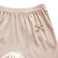 thumbnail image 5 of Miqool Girls Ribbed Knit Bike Shorts Stretch 2-13 Years Anti-Chafe Undershorts Casual Soft Elastic Bow Waist Ruffle Hem Shorts, 5 of 6