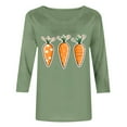 thumbnail image 6 of Fartey Cute Graphic Tees for Women Plus Size Easter Shirts Casual Loose 3/4 Sleeve Tunic Tops Soft Comfy Spring Summer Crew Neck T Shirts Mint Green S-5XL, 6 of 6