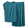 thumbnail image 2 of SYMOID Cozy Pajama Sets for Women 2 Piece Solid Tank Top Pajamas Lightweight Size XL, 2 of 3