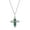 Green, variant on Triquetra Cross Glass Pendant Necklace 28L
