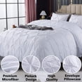 thumbnail image 3 of Juego de edredón Andency White King Size Plicat, 3 piezas, 3 of 5