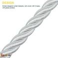 thumbnail image 5 of Spencer 2Pcs Braided Curtain Tiebacks, Rope Belt Curtain Tie Buckle Holdback Drapery Curtain Tie Back with 2 Metal Hooks (White), 5 of 7