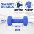 thumbnail image 3 of Yes4All Neoprene Coated Dumbbells Hand Weight Sets of 2, Arm Weights For Women - Multiple Weight Options with 15 Colors - Vivid Dark Blue 12LBS, 3 of 8