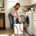 thumbnail image 6 of Sports Ball Themed Laundry Basket,Thickened Polyester Fabric Storage Bin,Reinforced Handles,Lightweight and Foldable for Home Daily Storage, 6 of 6