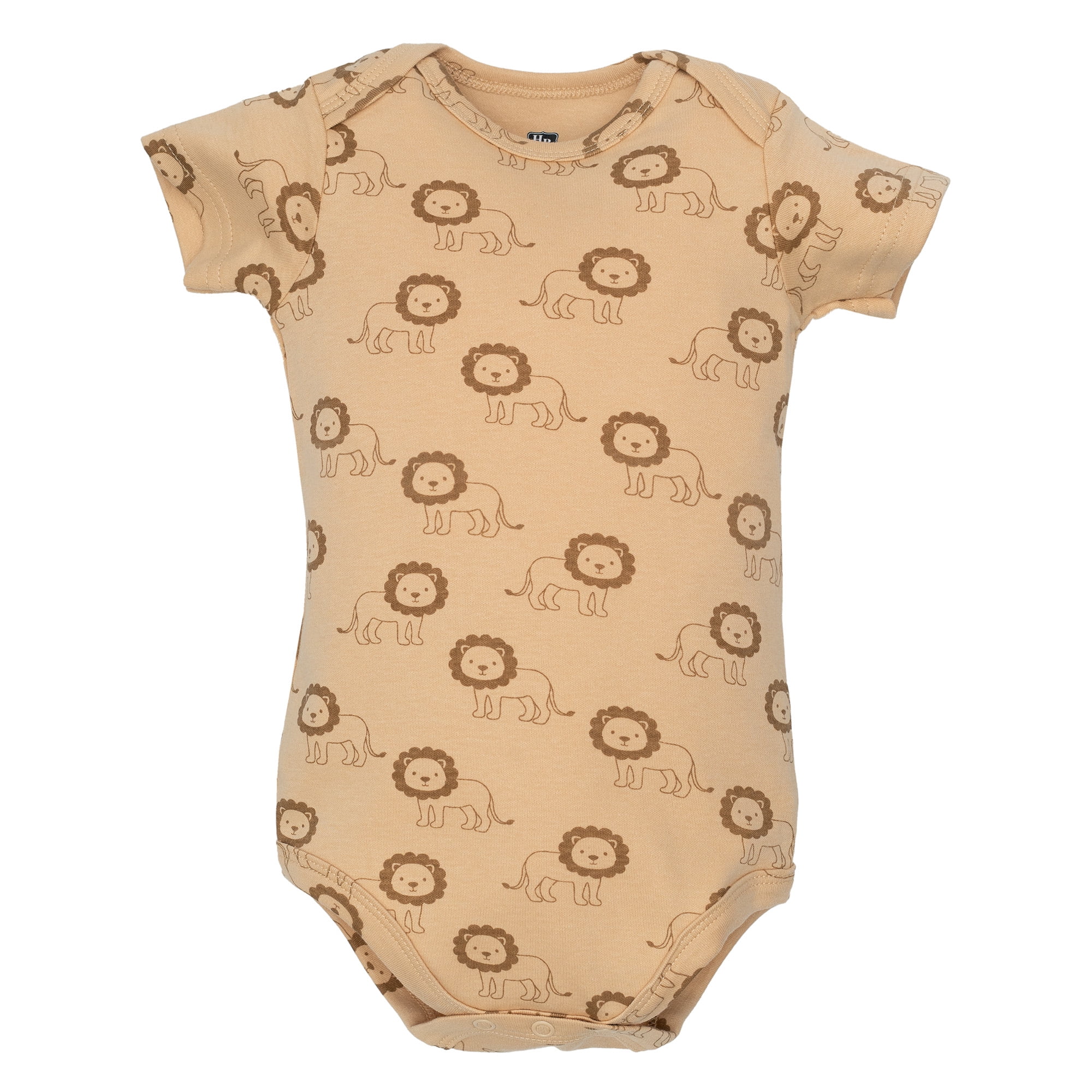 Hudson Baby Infant Boys Cotton Bodysuits 5-Pack, Roarsome Little Lion, 12-18 Months