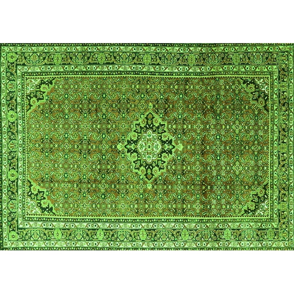 Ahgly Company Indoor Rectangle Persian Green Traditional Area Rugs, 7' x 10'