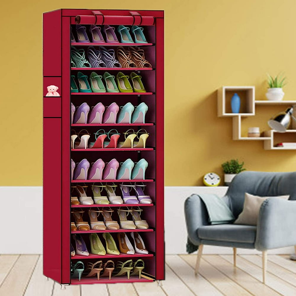 UWRNite 10Tier Shoe Rack 30 Pairs Shoe Tower Closet Shoes Storage