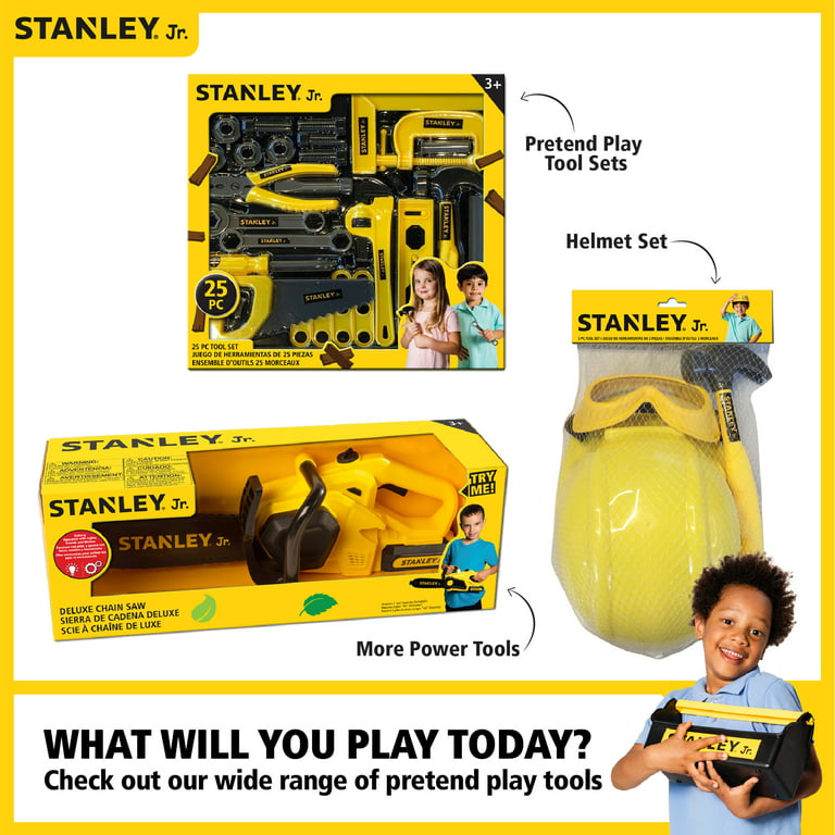 NEW Stanley Jr. 5 Piece Tool Set & Toolbox - Real Tools for Kids