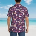 thumbnail image 4 of Susaid Cute Squirrel Floral Print Short Sleeve Shirts Button Down Casual Shirts Summer Beach Aloha Button Down Short Sleeve for Men ,Large, 4 of 7