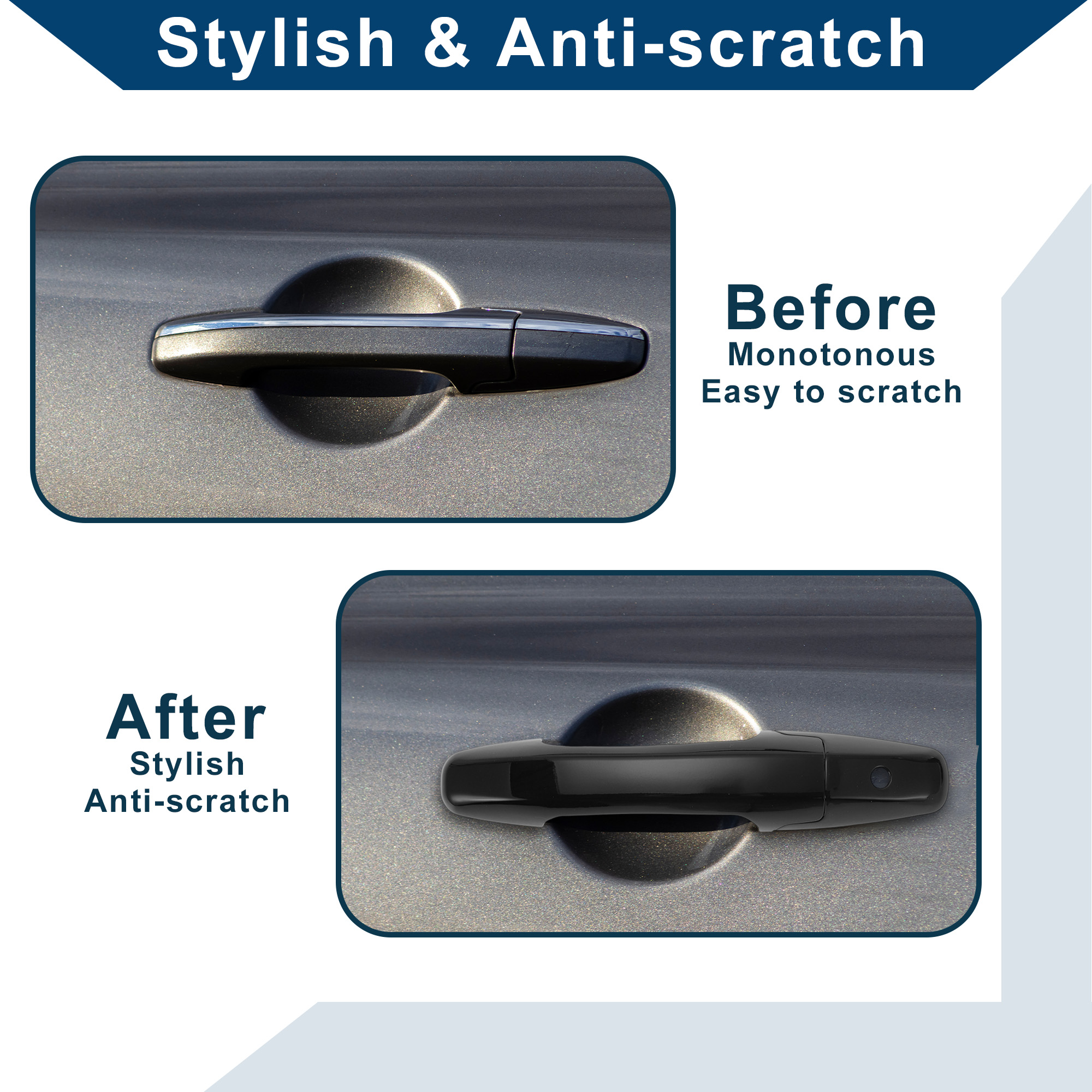 Unique Bargains ABS Automotive Door Handle Cover Black for Honda Civic 2006-2011