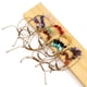 thumbnail image 2 of Xiao Hua Pulsera de cuentas hecha a mano, ideal para hombres y mujeres, con hilo de cera marrón y piedra natural irregular, pulsera de grava de playa (azul), 2 of 5