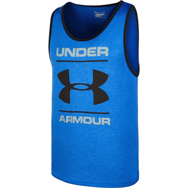 Under Armour Camiseta sin mangas UA Tech para hombre, azul, mediana