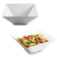 thumbnail image 2 of Smarty 3 qt. White Square Large Disposable Plastic Serving Bowls 24ct, 2 of 5