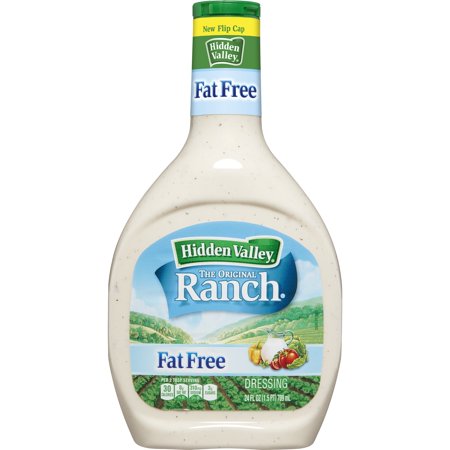 Hidden Valley Original Ranch Fat Free Salad Dressing & Topping, Gluten Free - 24 oz Bottle