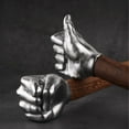 thumbnail image 2 of Stainless Steel Fist Shape Hammer For Home Car Outdoor Camping Rose Wooden Handle Craft Hammer Decorative Ornament Suitable Hand Tools Hardware Tool,for Halloween Household Use, 2 of 10