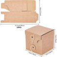 thumbnail image 2 of 12 pc 12pcs Square Kraft Paper Box Gift Box with Sealing Button Design and Coiling Cotton Rope for Gifts Wedding Tea Biscuits Packaging (7x7x7cm/2.8x2.8x2.8inch), 2 of 6