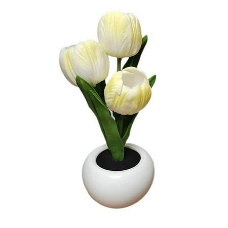 

Julam LED Flower Pot Light Tulip Night Lamps LED Artificial Flowers Night Light Breastfeeding Birthday Gifts For Her Table Centerpieces Holiday Gift Idea cosy