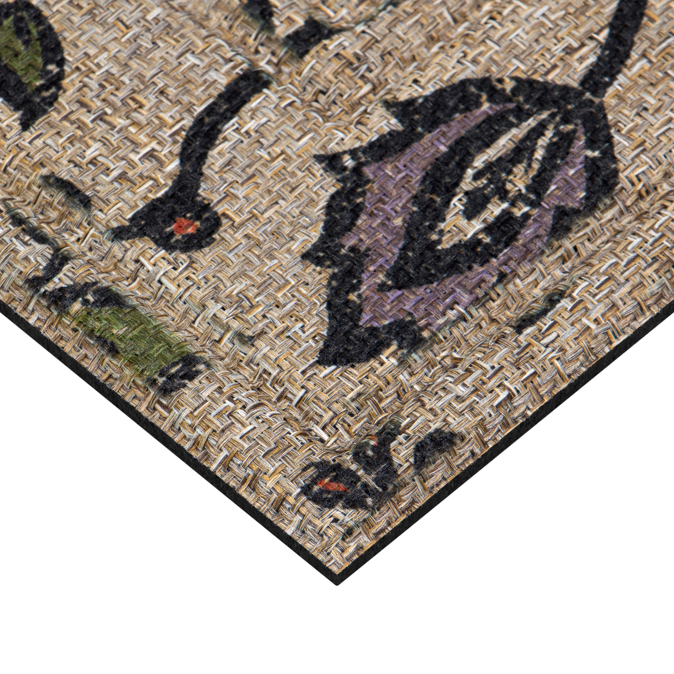 Garden Jacobean Floral, Apache Mills Sisal 18x30 Indoor Outdoor Entrance Doormat