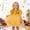 Yellow, variant on Girls Holiday Dresses Tutu Birthday Girl Dress Kids Dress for Girls 3T