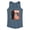 HEATHER BLUE, variant on - Vader Action Figure - Women's Racerback Graphic Tank