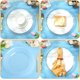 thumbnail image 5 of Paquete de 12 platos de carga transparentes a granel de plástico redondo de 13 pulgadas con abalorio redondas de acrílico de grano esmerilado, platos de servicio decorativos para bodas, 5 of 14