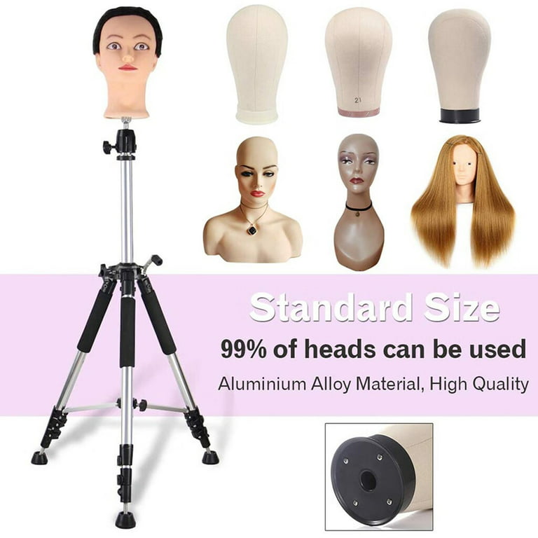 Mannequin Tripod, Adjustable Wig Stand Metal Mannequin Head Tripod Stand  Holder for Hairdressing Head Mannequin Manikin Head Tripod, Extension  Holder