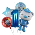 thumbnail image 5 of 5 piezas de globos de aluminio con temática de Octonauts para decoraciones de fiesta de cumpleaños de niños y niñas, globos con números de 30 pulgadas, suministros de decoración para baby shower, 5 of 5