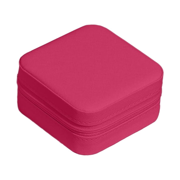 Joyero organizador de joyas, caja de anillos, joyero de cuero, caja de almacenamiento de joyas, estuche de viaje para anillos, pendientes