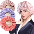 thumbnail image 1 of Sleeping Head Cover Adjustable 3PCS Unisex Shower Cap Hair Loss Hat Sleep Hat, 1 of 10