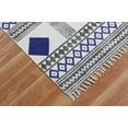 thumbnail image 5 of Casavani - 12'x15' Handblock Printed Blue Cotton Dhurrie Area Rugs for Bedroom & Dining Room, 5 of 6