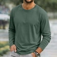 thumbnail image 5 of Yongwang Mens Long Sleeve Shirt Crew Neck Top Athletic Breathable Casual Basic Top for Sports Gym, 5 of 5