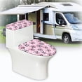 thumbnail image 6 of HELLHERO Toilet Protector Cover & Soft Toilet Seat Lid Cover for Bathroom, Elastic Fabric, Dust-Proof, Panda Strawberry, 6 of 8