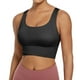 thumbnail image 1 of Sujetador deportivo sin aros para mujer - Camiseta de yoga sexy con fruncido y relleno fijo en el pecho - S-XL, 1 of 4