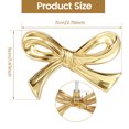 thumbnail image 5 of 2Pcs Bow Cabinet Handle Solid Brass Bow Shape Drawer Pull Decorative Bow Cupboard Pull Gold Bow Furniture Door Pull Hardware Wardrobe Door Handle for Cabinet Bookcase Drawer, 5 of 9