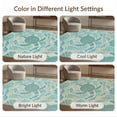 thumbnail image 7 of ODIKA 2'x3' Washable Accent Rug Pet Friendly, Bedside Mat Nautical Marine Wildlife Round Jellyfish Coral Door Turtle Ocean Playful for Bedroom, Nursery, RV, 7 of 7