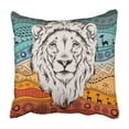 thumbnail image 1 of ARTJIA Ethnic Hand Drawing Head Of Lion On African Ethno Pattern Totem Tattoo Design Use Pillowcase 20x20 inch, 1 of 1