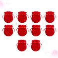 thumbnail image 4 of 20pcs Gourd Jewelry Bag Bolsas de cordón de almacenamiento de franela para anillo Stud Pendientes Bolsas de dulces Bolsas de regalo (Estilo delgado rojo 9x12CM), 4 of 5