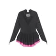 thumbnail image 6 of Zaldita Girls Kids Long Sleeve Mesh Splice Figure Skating Dress for Ballet Dance Gymnastics Leotard Competition Dancewear Hot Pink 14, 6 of 7