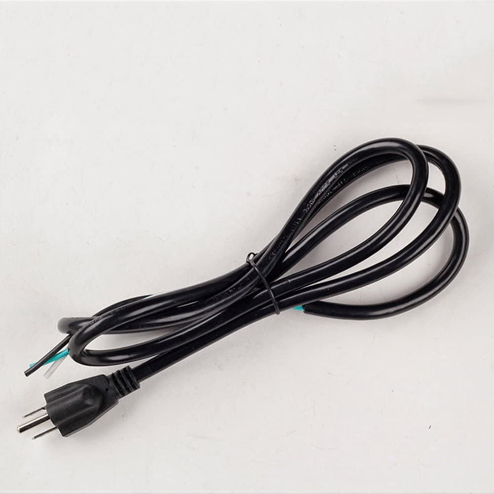 6ft 16 Gauge 3 Prong Heavy Duty Replacement Power Supply Cord Cable 110V 115V 120V Pigtail for Universal AC Appliance, NEMA 5-15 Plug US SJT 16AWG (12A)