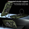 thumbnail image 6 of ELEHOLD for iPhone 16 Pro Magnetic Case [Compatible with Mag Safe] Invisible Stand with Ring Kickstand,Military Grade Shockproof Full Protective Case,Darkgreen, 6 of 11
