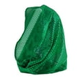 thumbnail image 2 of Women's Solid Color Sequin Head Scarf, Lightweight Sparkly Shawl Wrap, Sheer Glitter Scarf, Evening Party Headwear, Stage Performance Scarf, Delicate Dressy Accessory - Green, 2 of 4