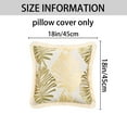 thumbnail image 7 of Unique Bargains Set of 2 Boho Palm Leaf Jacquard Throw Pillow with Tassel Edge Yellow, 7 of 7