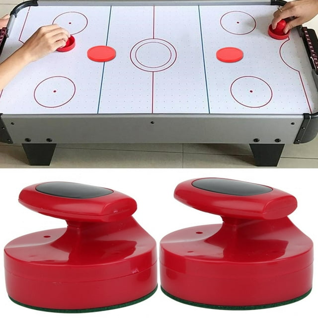 Khall Ensemble de Poussoirs de Hockey de Table 94MM avec 4 Accessoires de Rondelles Grande Taille Rouge, Ensemble de Poussoirs de Hockey de Table, Poussoirs de Hockey de Table