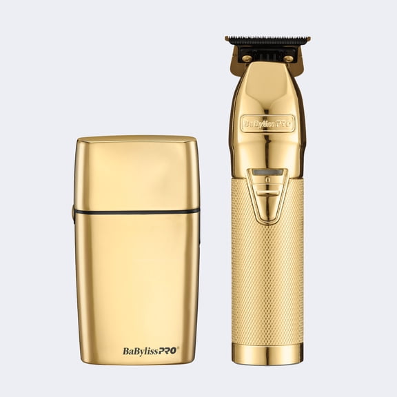 BaBylissPRO LimitedFX Gold Trimmer and Double-Foil Shaver Set