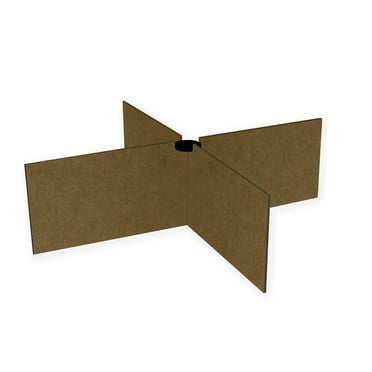 Quad Table Divider - 4 way - Brown Kraft - 47L" x 47W" x 13.75H"