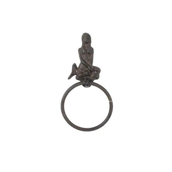 Cast Iron Mermaid Towel Holder, 8.5 in.