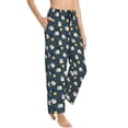 thumbnail image 6 of Salouo Duck In The Space Print Women's Pajama Pants Casual Loose Sweatpants PJs Flowy Pants Drawstring Palazzo for Women Wide Leg Pants Lounge Pajama -Large, 6 of 8