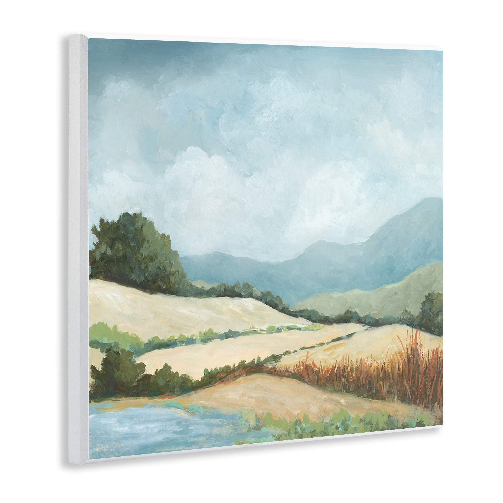 Stupell Industries Scenic Rural Hills Landscape & Nature Painting Unframed Art Print Wall Art, 12 x 12